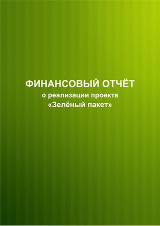 Отчёт о проекте "Зелёный пакет"