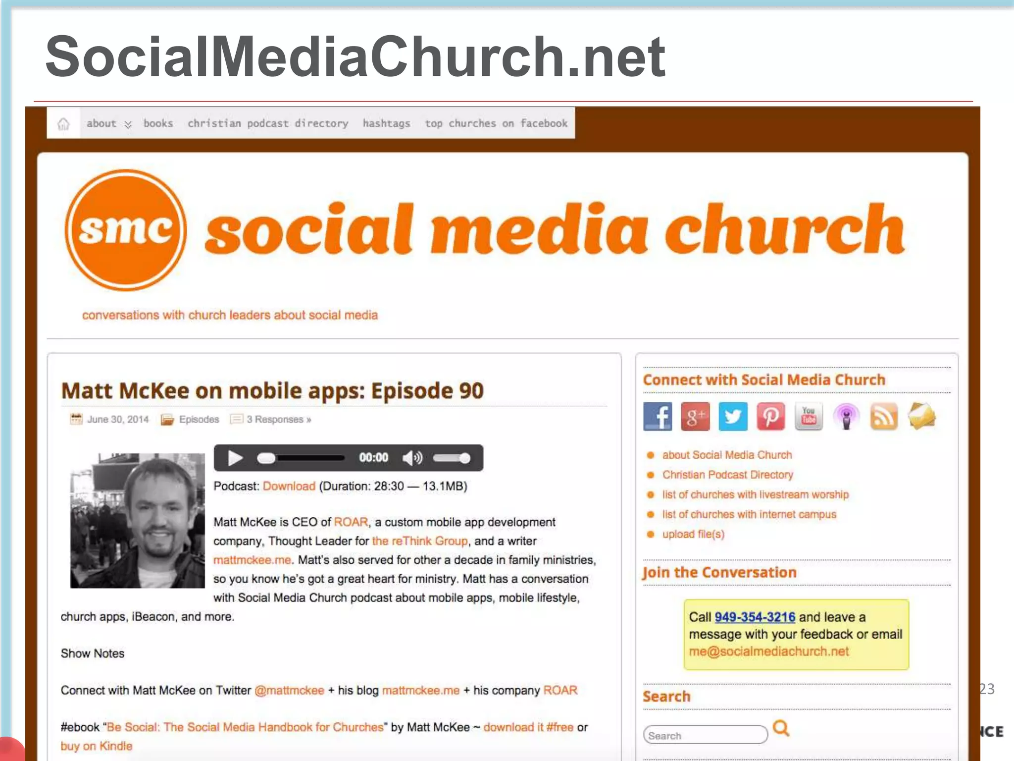 SocialMediaChurch.net
23
 