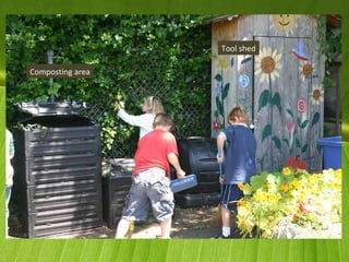 Composting area Tool shed 