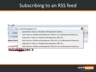 Subscribing to an RSS feed 