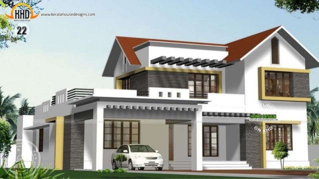 New Kerala  house  plans  April 2019