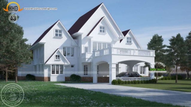 New Kerala  house  plans  April 2019