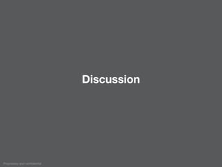 Proprietary and confidential
Discussion
 