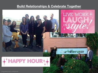 Proprietary and confidential
Build Relationships & Celebrate Together
 