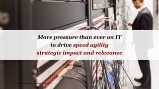 More pressure than ever on IT 
to drive speed agility 
strategic impact and relevance 
The New IT Platform: From Strategy to Execution 30 Sep 2014 
PwC 7 
 