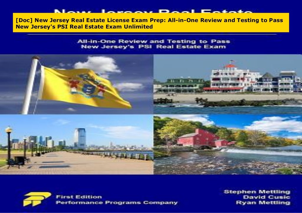 [Doc] New Jersey Real Estate License Exam Prep AllinOne Review and