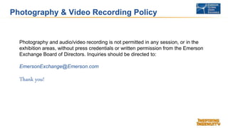Photography & Video Recording Policy
Photography and audio/video recording is not permitted in any session, or in the
exhi...