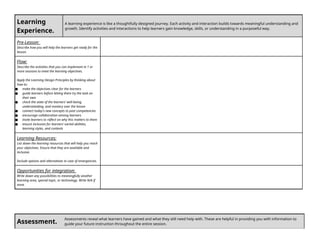 Comprehensive Lesson Plan Template for Effective Teaching and Learning ...