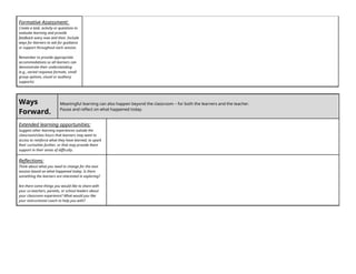 Comprehensive Lesson Plan Template for Effective Teaching and Learning ...