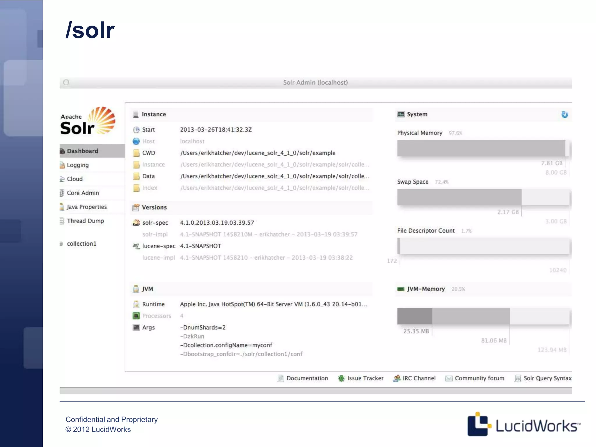 /solr




Confidential and Proprietary
© 2012 LucidWorks
 