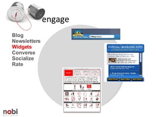 engage Blog Newsletters Widgets Converse  Socialize Rate 