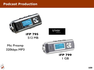 Podcast Production




                     109
 