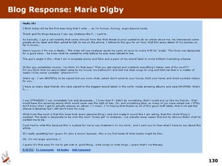 Blog Response: Marie Digby




                             130
 
