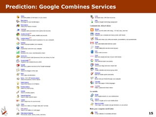 Prediction: Google Combines Services




                                       15
 