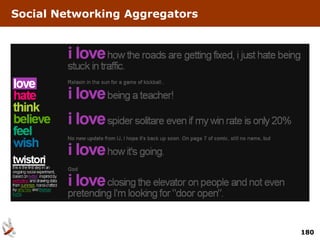 Social Networking Aggregators




                                180
 