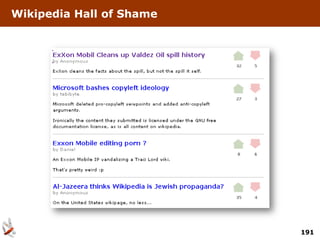 Wikipedia Hall of Shame




                          191
 