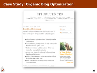 Case Study: Organic Blog Optimization




                                        28
 