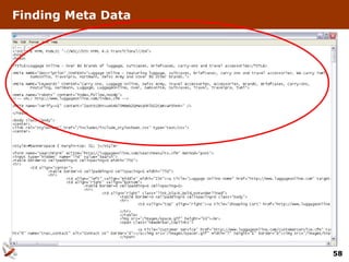 Finding Meta Data




                    58
 