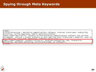 Spying through Meta Keywords




                               64
 