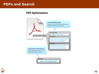 PDFs and Search




                  72
 