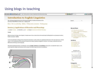 Using blogs in teaching 