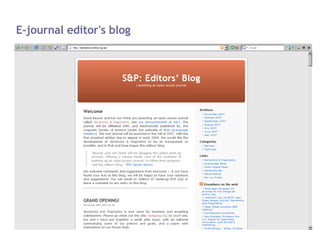 E-journal editor's blog 