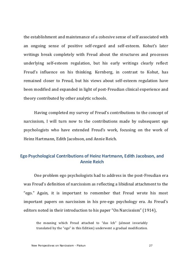 Term paper on narcissism