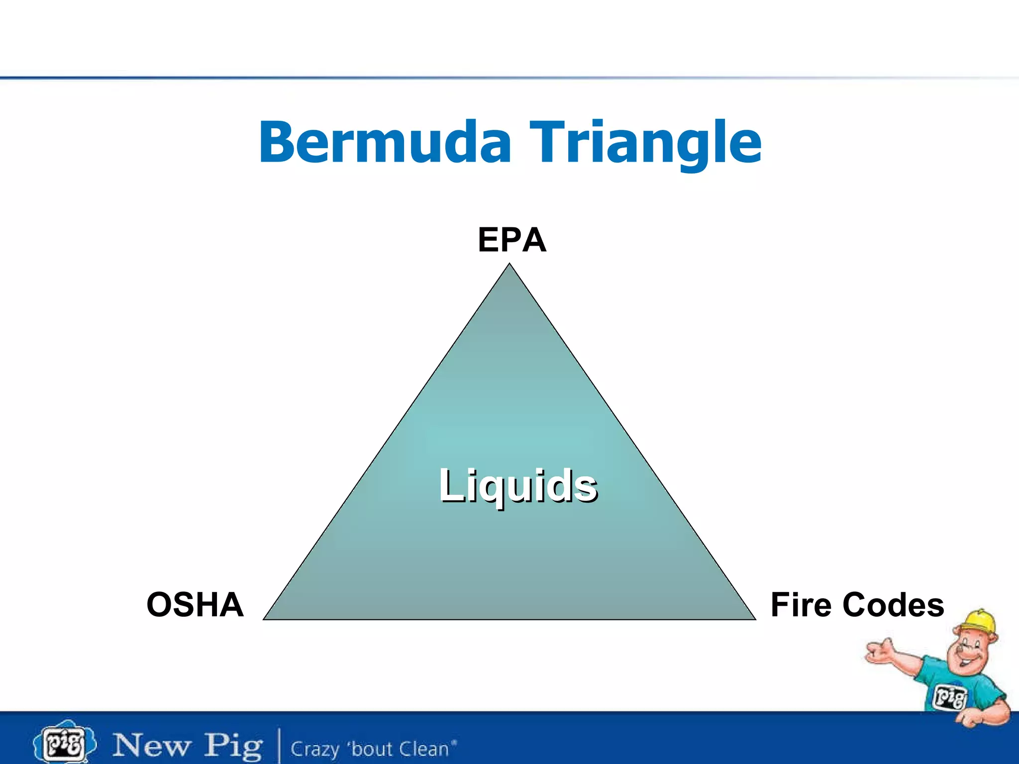 Bermuda Triangle OSHA Fire Codes EPA Liquids 