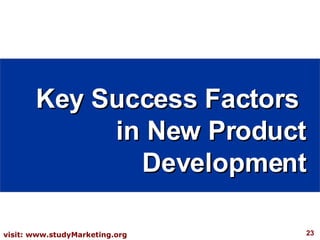 Key Success Factors  in New Product Development 