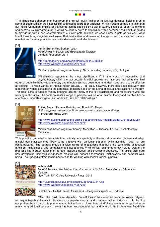 New Releases In Contemplative Science 2014 - 