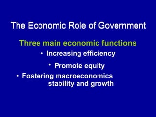 Role Of The Govt. Macro Economics Chap02 | PPT