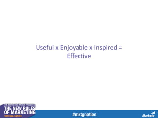 Useful x Enjoyable x Inspired =
Effective
 