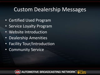 THE DEALERSHIP