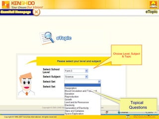 Choose Level, Subject & Topic Topical  Questions 