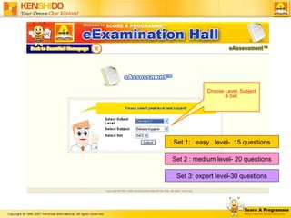 Choose Level, Subject & Set. Set 1:  easy  level-  15 questions Set 2 : medium level- 20 questions Set 3: expert level-30 questions 