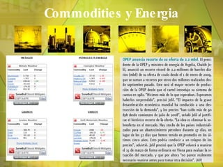Commodities y Energia 