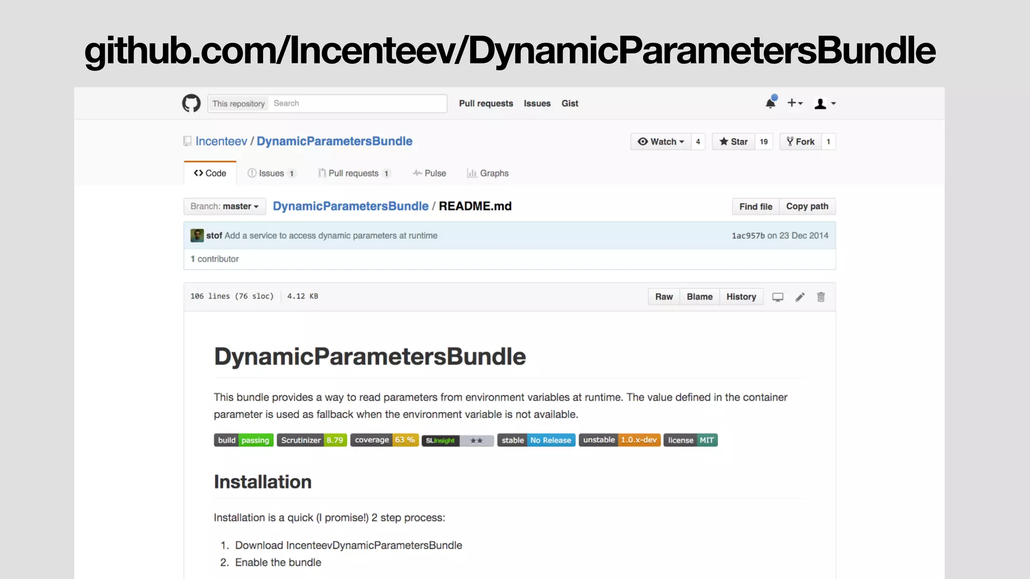 github.com/Incenteev/DynamicParametersBundle
 