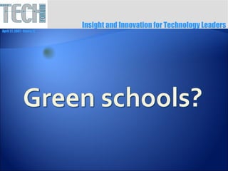 Insight and Innovation for Technology Leaders
April 27, 2007 ∙ Itasca, IL
 