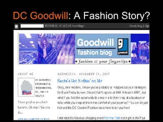 DC Goodwill : A Fashion Story? 