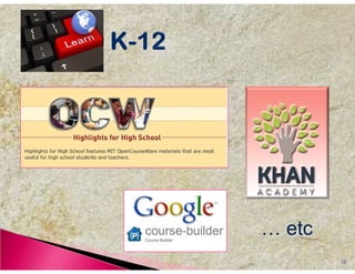 “Get our hands dirty”
#MOOC, #blendedlearning, #coursera, #edx, #flipteaching,
                                   #higheredu, #udacity

                                                           12
 