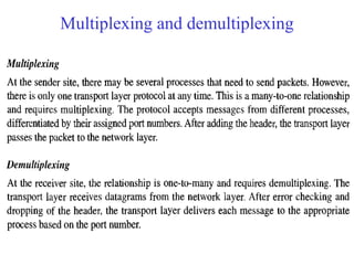 Multiplexing and demultiplexing 
 