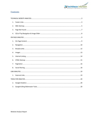 Website analysis report | DOCX