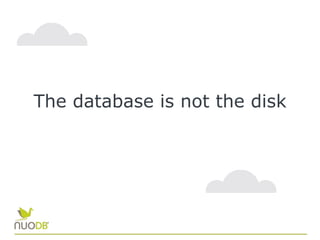 The database is not the disk
 
