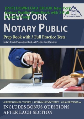 [PDF] DOWNLOAD EBOOK New York
Notary Public: Prep Book with 3 Full
Practice Tests
 