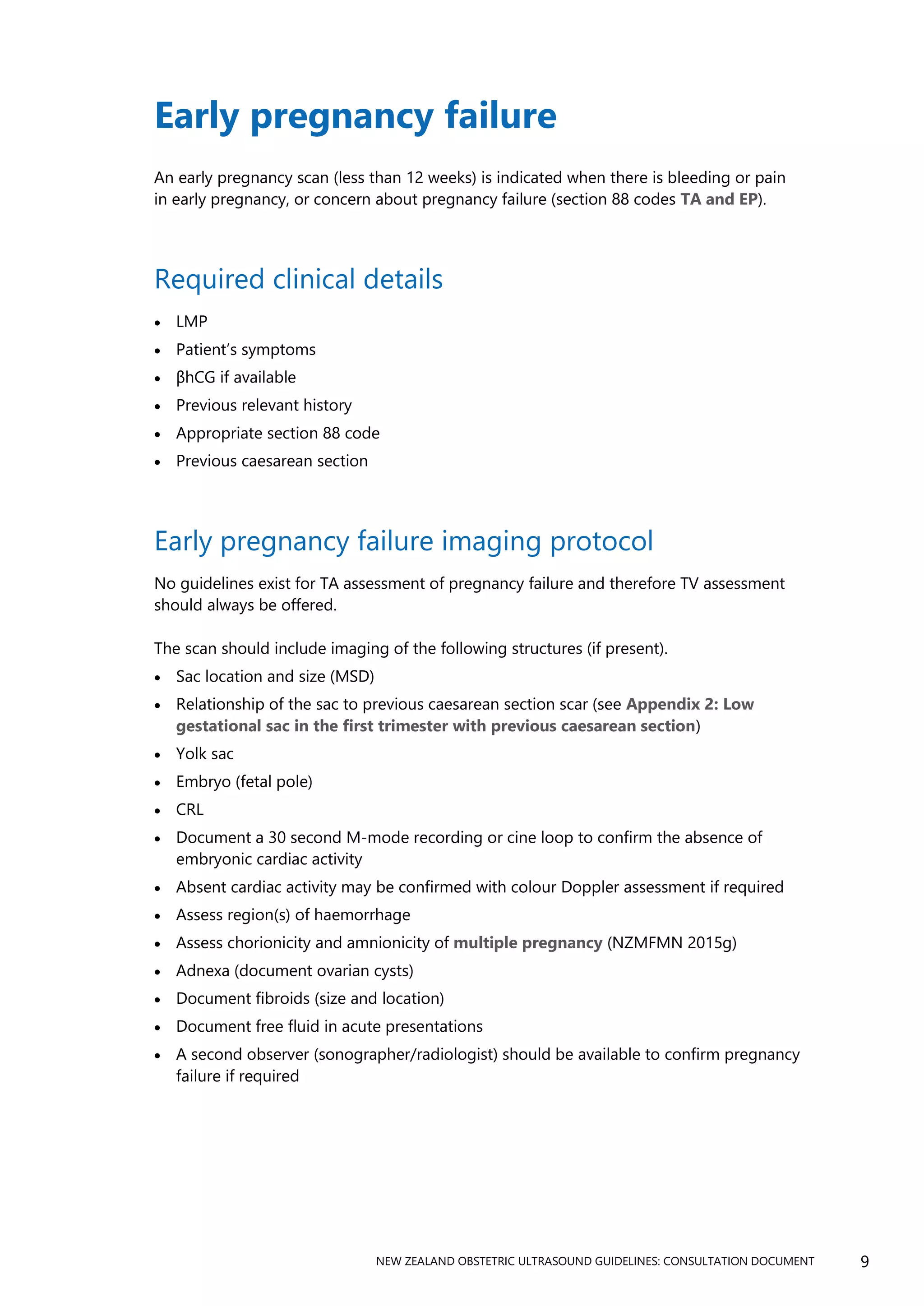 New zealand obstetric ultrasound guidelines consultation document mar ...