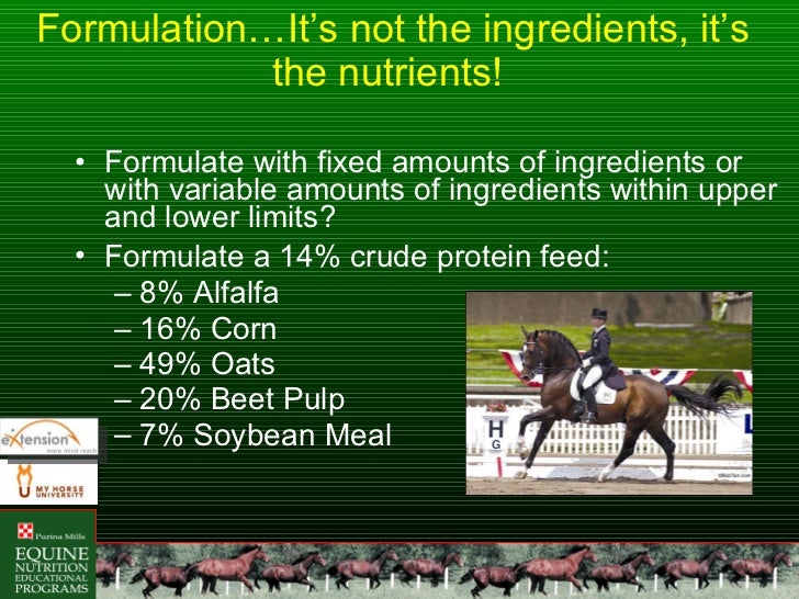 Beyond the Feed Tag Horse Feed Ingredient, Quality, Formulation and