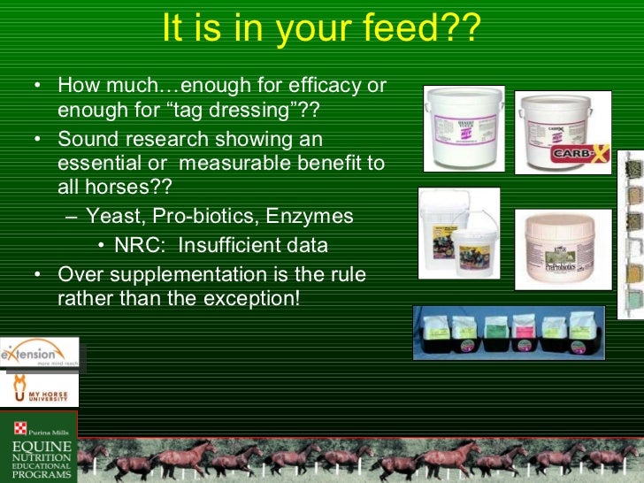 Beyond the Feed Tag Horse Feed Ingredient, Quality, Formulation and