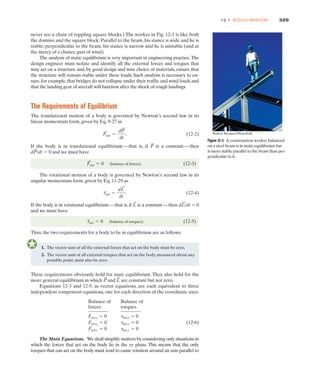 Fundamentals of Physics "EQUILIBRIUM AND ELASTICITY" | PDF