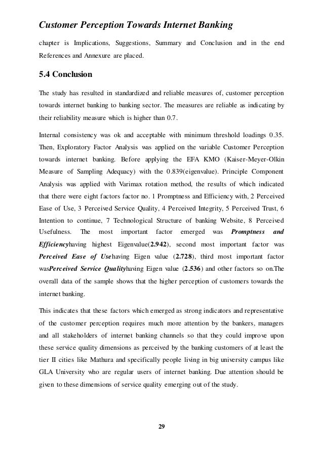 Literature review on customer perception towards online banking