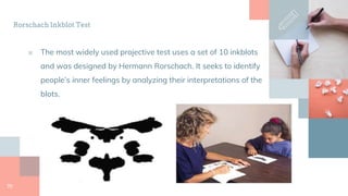 Tests of intelligence, aptitude and personality | PPTX